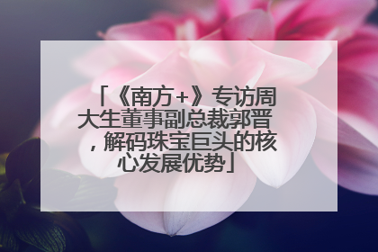 《南方+》专访周大生董事副总裁郭晋，解码珠宝巨头的核心发展优势