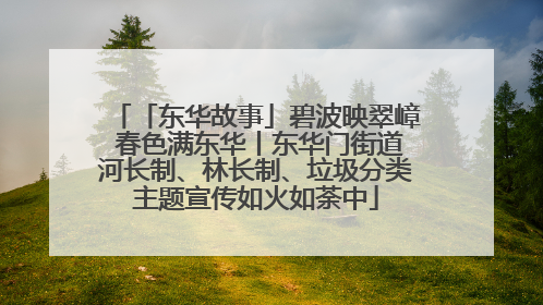 「东华故事」碧波映翠嶂 春色满东华丨东华门街道河长制、林长制、垃圾分类主题宣传如火如荼中