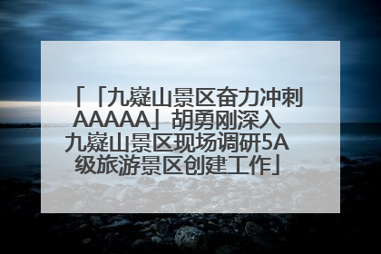 「九嶷山景区奋力冲刺AAAAA」胡勇刚深入九嶷山景区现场调研5A级旅游景区创建工作