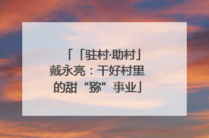 「驻村·助村」戴永亮：干好村里的甜“猕”事业