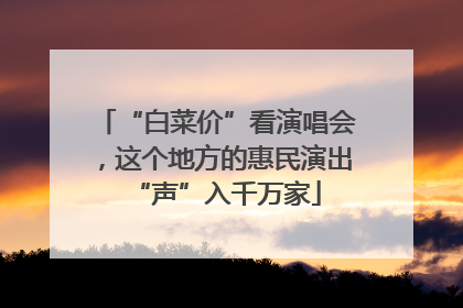 “白菜价”看演唱会，这个地方的惠民演出“声”入千万家