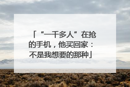 “一千多人”在抢的手机，他买回家：不是我想要的那种