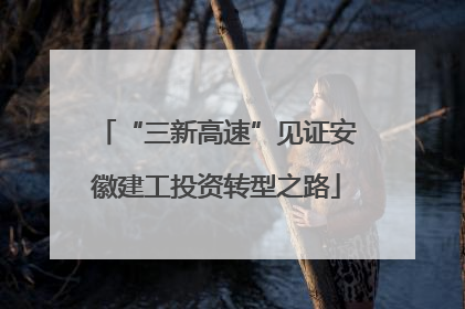 “三新高速”见证安徽建工投资转型之路