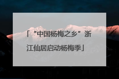 “中国杨梅之乡”浙江仙居启动杨梅季