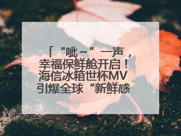 “呲～”一声，幸福保鲜舱开启！海信冰箱世杯MV引爆全球“新鲜感”共鸣