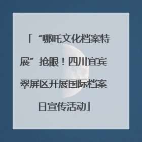 “哪吒文化档案特展”抢眼！四川宜宾翠屏区开展国际档案日宣传活动