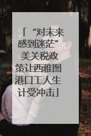 “对未来感到迷茫” 美关税政策让西雅图港口工人生计受冲击