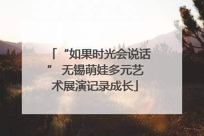 “如果时光会说话” 无锡萌娃多元艺术展演记录成长