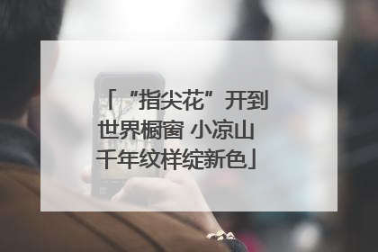 “指尖花”开到世界橱窗 小凉山千年纹样绽新色