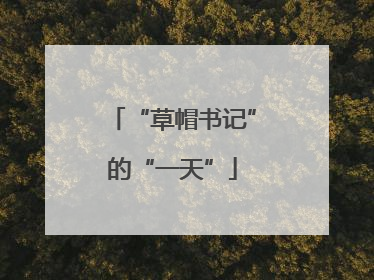 “草帽书记”的“一天”