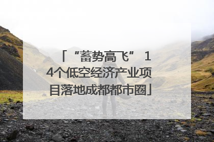 “蓄势高飞” 14个低空经济产业项目落地成都都市圈