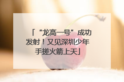 “龙高一号”成功发射！又见深圳少年手搓火箭上天