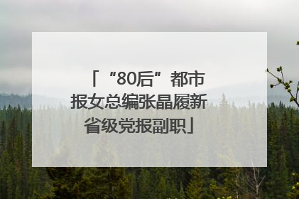 “80后”都市报女总编张晶履新省级党报副职