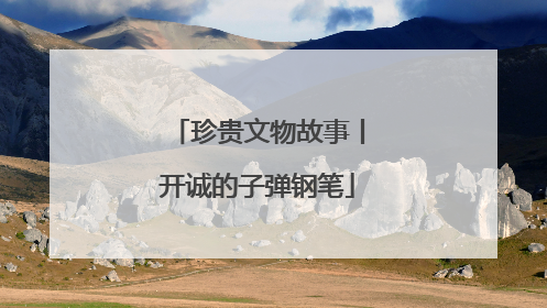 珍贵文物故事丨开诚的子弹钢笔
