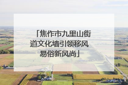 焦作市九里山街道文化墙引领移风易俗新风尚