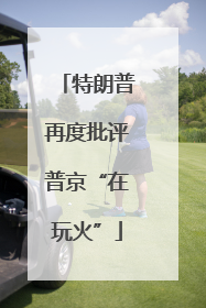 特朗普再度批评普京“在玩火”