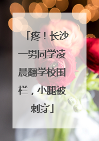 疼！长沙一男同学凌晨翻学校围栏，小腿被刺穿