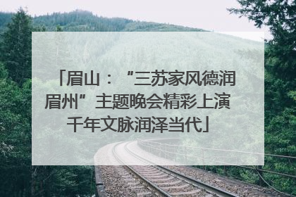 眉山：“三苏家风德润眉州”主题晚会精彩上演千年文脉润泽当代