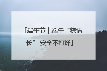 端午节｜端午“粽情长” 安全不打烊