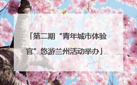 第二期“青年城市体验官”悠游兰州活动举办