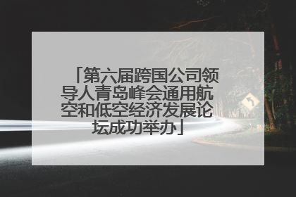 第六届跨国公司领导人青岛峰会通用航空和低空经济发展论坛成功举办