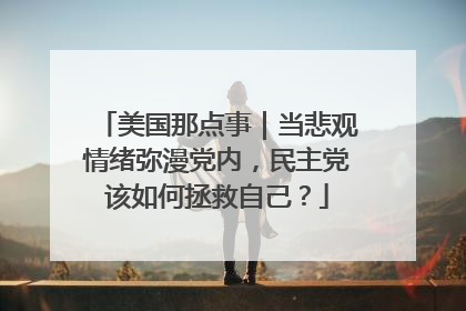 美国那点事｜当悲观情绪弥漫党内，民主党该如何拯救自己？