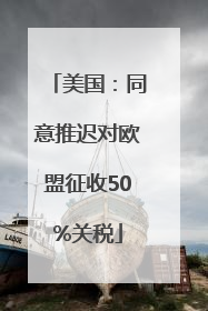 美国：同意推迟对欧盟征收50%关税