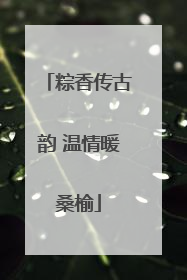 粽香传古韵 温情暖桑榆