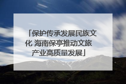 保护传承发展民族文化 海南保亭推动文旅产业高质量发展