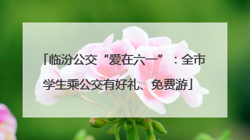 临汾公交“爱在六一”：全市学生乘公交有好礼、免费游