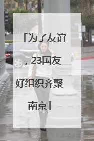 为了友谊，23国友好组织齐聚南京