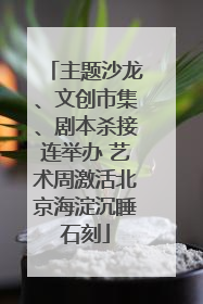 主题沙龙、文创市集、剧本杀接连举办 艺术周激活北京海淀沉睡石刻
