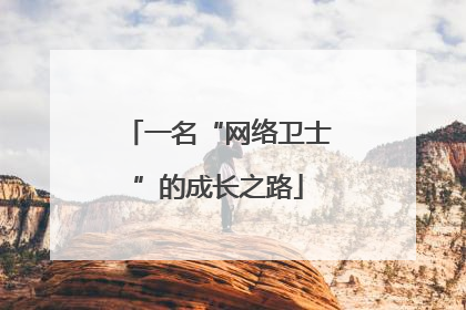 一名“网络卫士”的成长之路