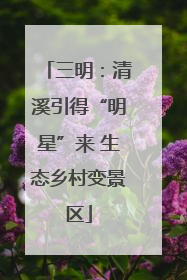 三明：清溪引得“明星”来 生态乡村变景区