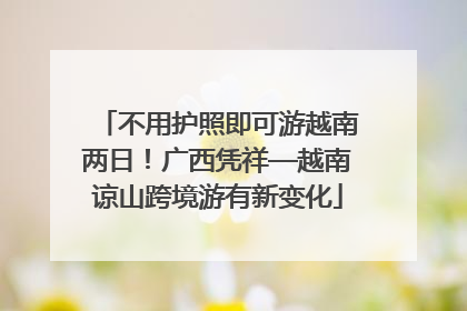 不用护照即可游越南两日！广西凭祥—越南谅山跨境游有新变化