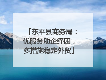 东平县商务局：优服务助企纾困，多措施稳定外贸