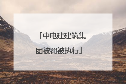 中电建建筑集团被罚被执行