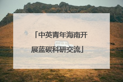 中英青年海南开展蓝碳科研交流