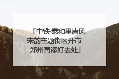 中铁·泰和里唐风宋韵主题街区开市 郑州再添好去处