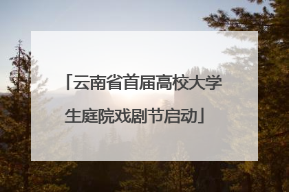 云南省首届高校大学生庭院戏剧节启动