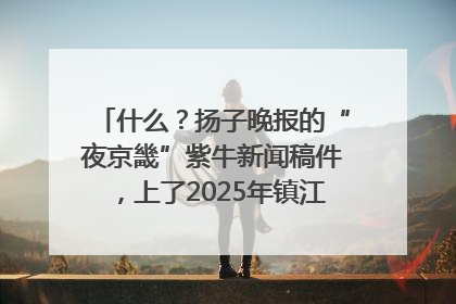 什么？扬子晚报的“夜京畿”紫牛新闻稿件，上了2025年镇江中考模拟卷！