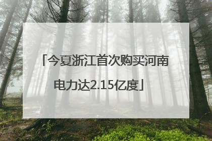 今夏浙江首次购买河南电力达2.15亿度