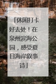 休闲打卡好去处！在泉州滨海公园，感受夏日海岸叙事诗