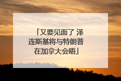 又要见面了 泽连斯基将与特朗普在加拿大会晤