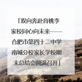 双向奔赴育桃李 家校同心向未来——合肥市第四十二中学南城分校家长学校期末总结会圆满召开