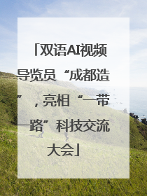 双语AI视频导览员“成都造”，亮相“一带一路”科技交流大会