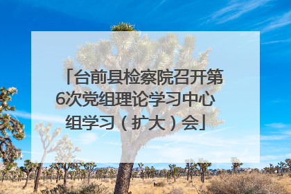 台前县检察院召开第6次党组理论学习中心组学习（扩大）会