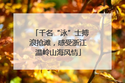 千名“泳”士搏浪抢滩，感受浙江温岭山海风情