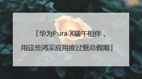 华为Pura X端午相伴，用这些鸿蒙应用度过惬意假期
