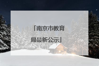 南京市教育局最新公示